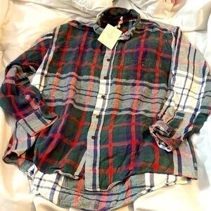 URBAN vintage renewal flannel long sleeve shirt